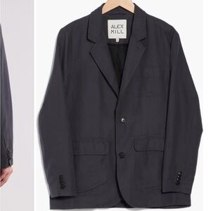 Alex Mill Maggie Twill Blazer in washed black. Size XL.